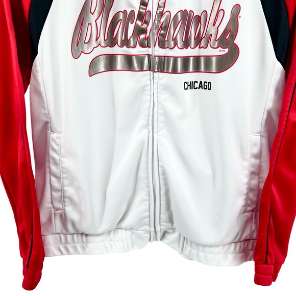 Chicago Blackhawks G-III Sports NHL Women Full Zip Track Jacket Sz XXL Red White - Picture 6 of 15